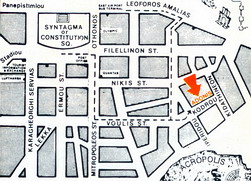 hotel adonis, plaka map