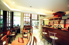 cafe of hotel athens cypria, greece