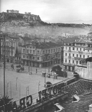 View from the Grande Bretagne in December of 1945