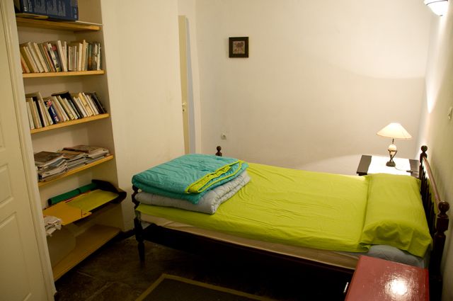 small bedroom, villa, kea, greece